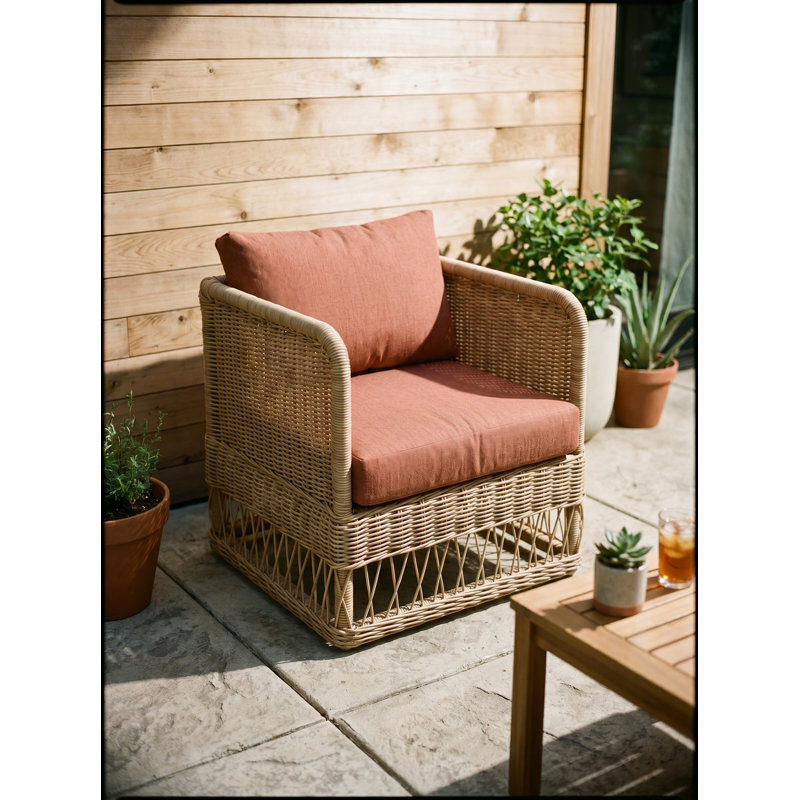 Destin Natural Outdoor Patio Club Chairs - Play Adobe, Play Adobe, Brown