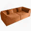 Canapé modulaire compressible de 98 po de largeur avec coussins rectangulaires et canapé-lit en mousse à mémoire de forme-2067053697