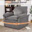 Fauteuil d'appoint pivotant à 360 °, fauteuil rembourré confortable-1299768568