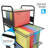 3-Tier Metal Rolling File Cart With Lockable Wheels For Letter-Size Hanging Files