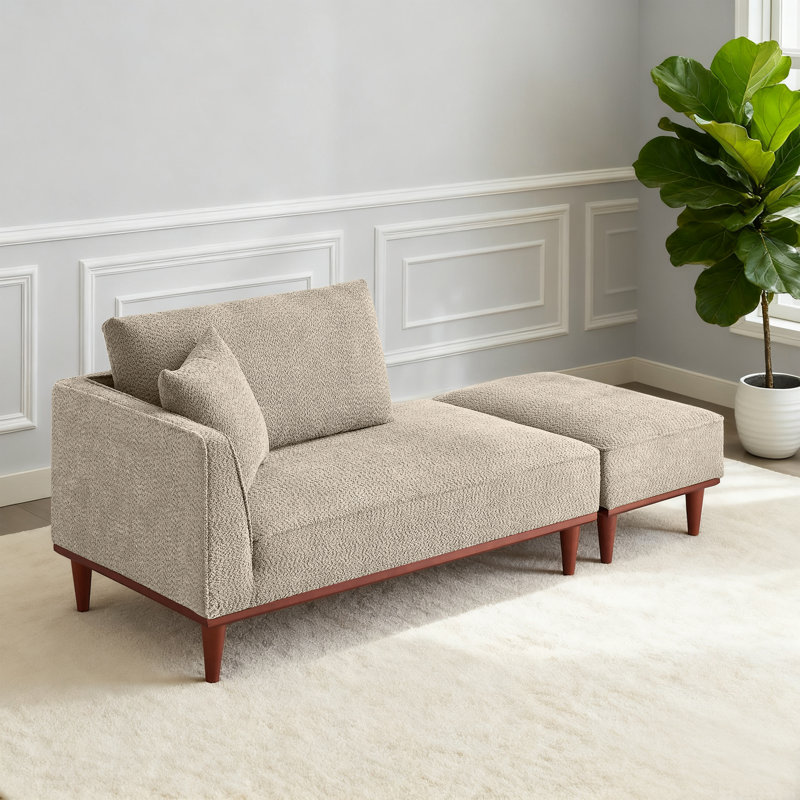 Lounges Chaise+Ottoman, Camel