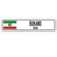 Plaque de rue en aluminium Asotin Bukand, drapeau de l'Iran
