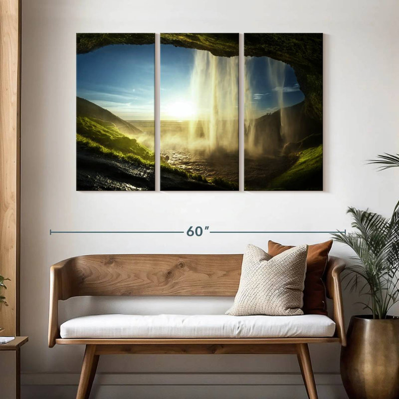 Alvord Seljalandfoss Waterfall Beauty, 32" H x 50" W