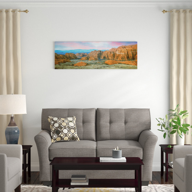 « snow canyon state i, washington county, utah, états-unis », reproduction de photo sur toile tendue, Toile tendue