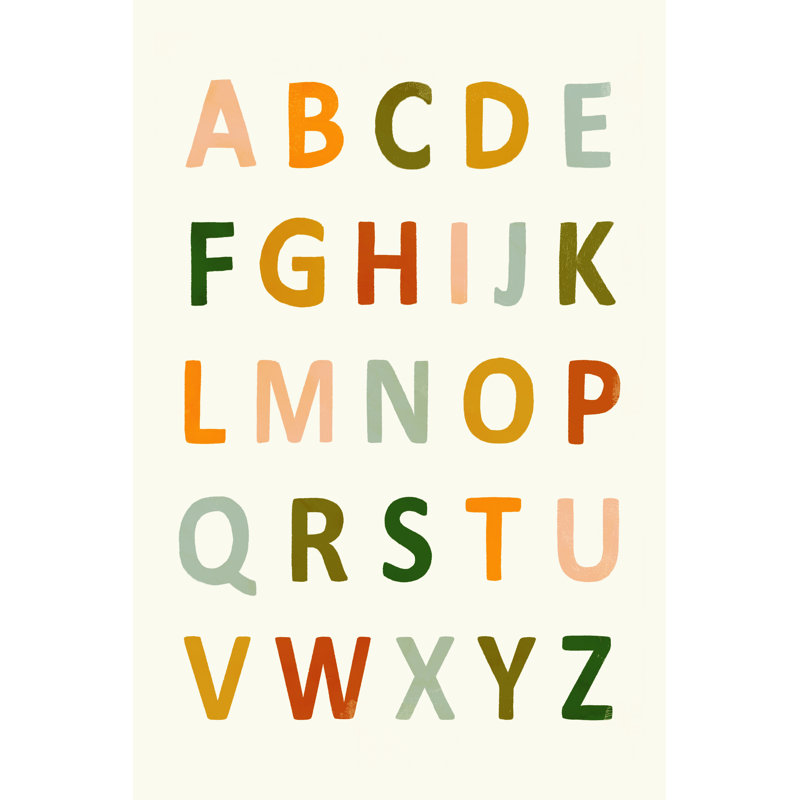 ABC 123 I by Victoria Borges - Wrapped Canvas Print, 46cm H x 30cm W