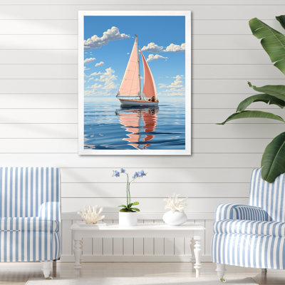 Coastal Calm Minimalisme Voilier Photo II - Décoration murale nautique et plage
