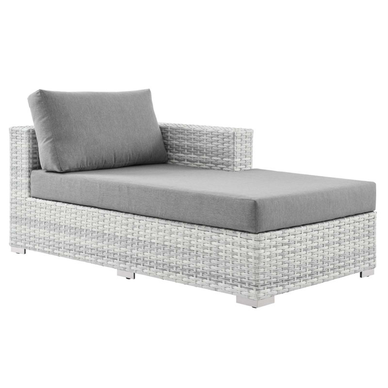 Modway Convene Outdoor Patio Right Chaise, Gray