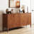Sideboard Buffet Cabinet with 4 Doors and 2 Shelves