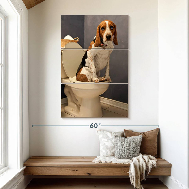 L'heure des toilettes Ketti Hound, H 50 po x l 32 po