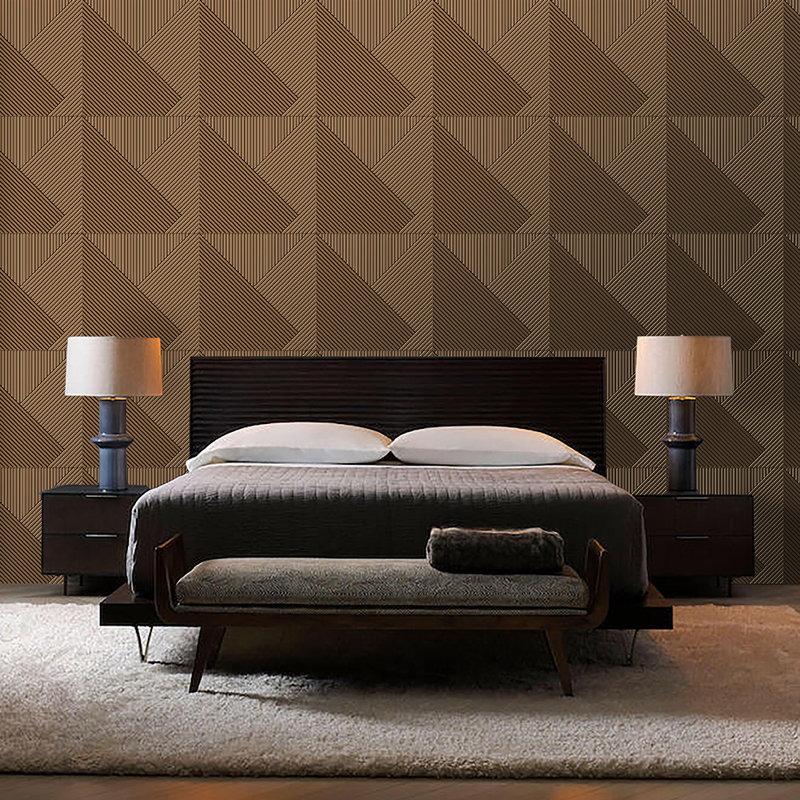 Panneau mural 3D 24 po x 24 po en brun (paquet de 1)