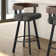 Drees Swivel Upholstered Counter & Bar Stool with Wood Backrest