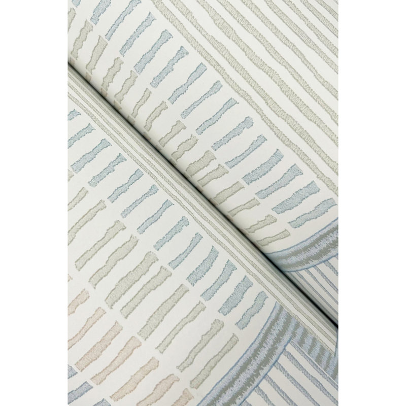 Geometric Wallpaper Roll, Blue
