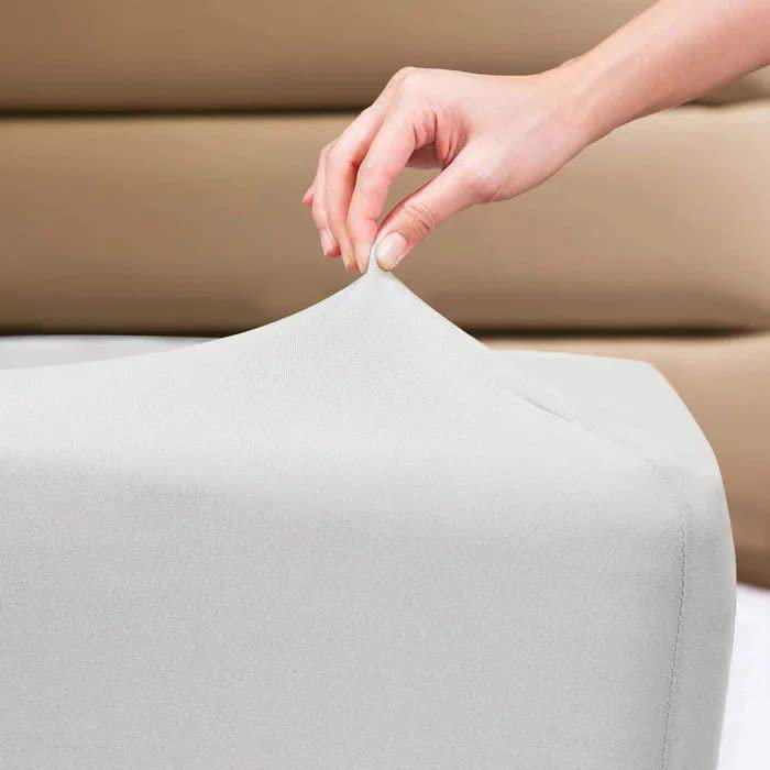 Aurelian 100% Cotton Percale Fitted Sheet, White, King