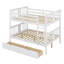 Lit superposé double au-dessus de double avec tiroirs et échelle intégrés (idéal pour la chambre à coucher et la chambre d'amis)-307029364