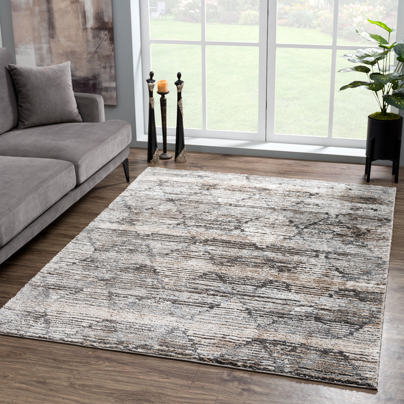 Geometric Indoor Rug, Rectangle 1'10" x 3'