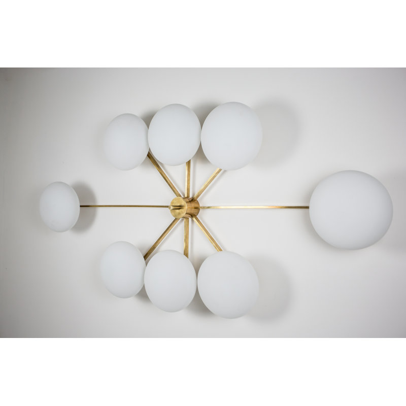 STELLA EVENING - Light 60" Sputnik Sphere Semi Flush Mount