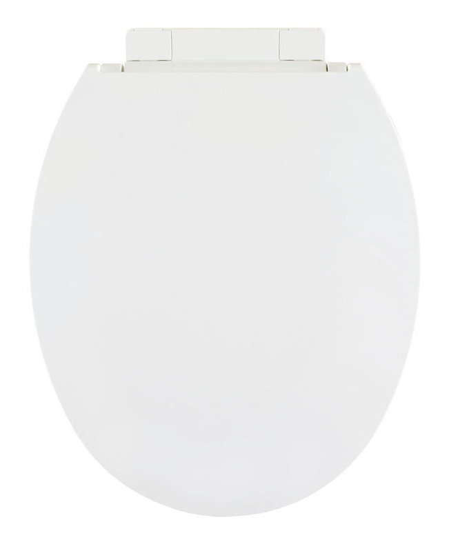 Siège de toilette rond en plastique, Blanc