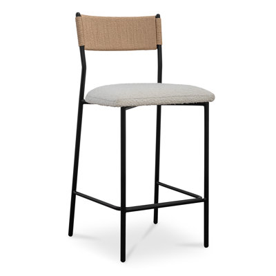 Tabouret de comptoir Rachelle - blanc