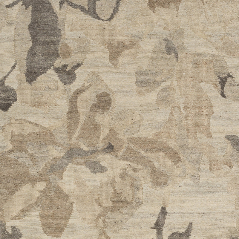 Ethereal Wool Geometric Area Rug in Beige, Rectangle 6' x 9'