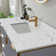 48" Wide White Engineered Stone Backsplash for Vanity Sink Top