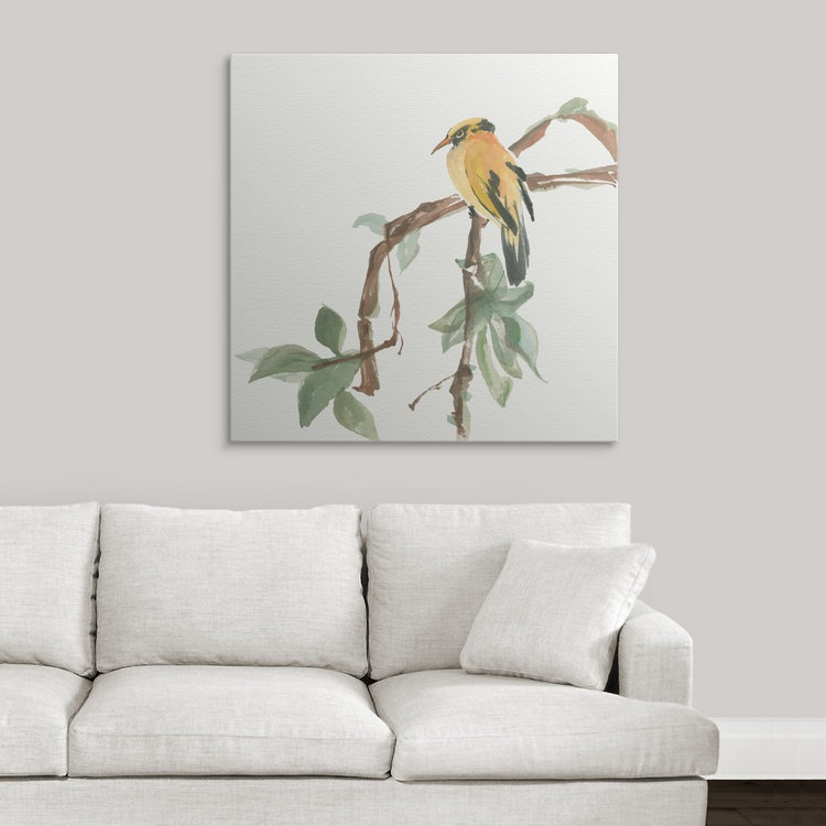 Ayled «Black N tape Oriole» par Chris Paschke, reproduction d'art, H 35 po x l 35 po x P 1,5 po, Toile