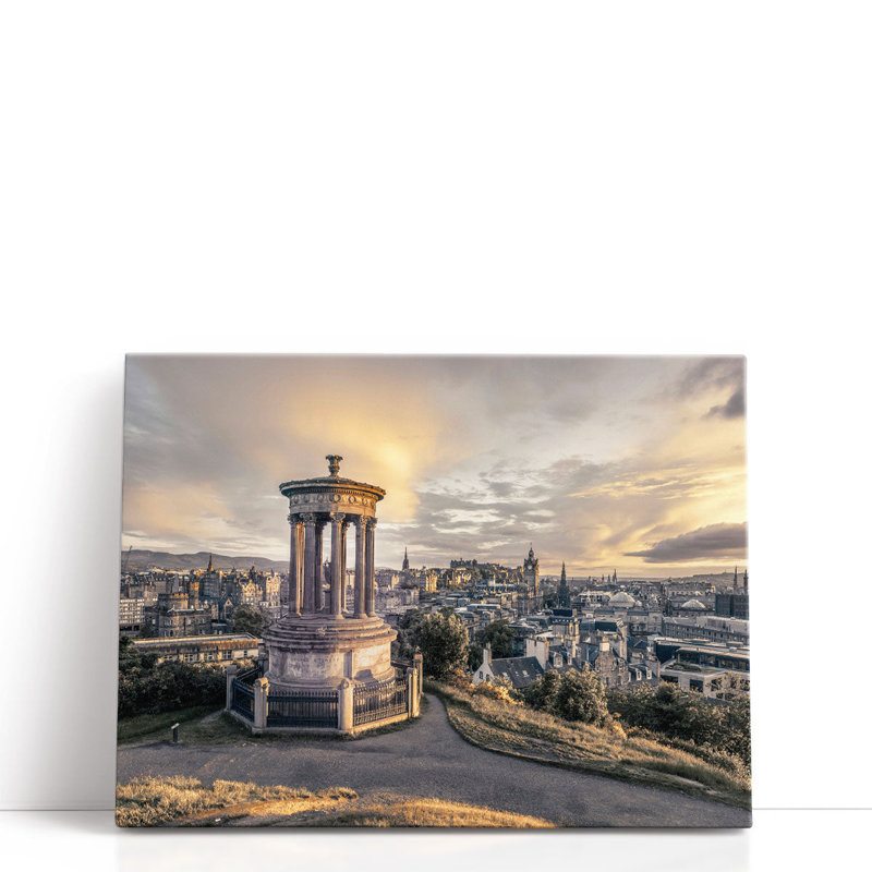 «Edinburgh Cityscape From Calton Hill, Écosse», reproduction d'art sur toile, H 45 po x l 60 po