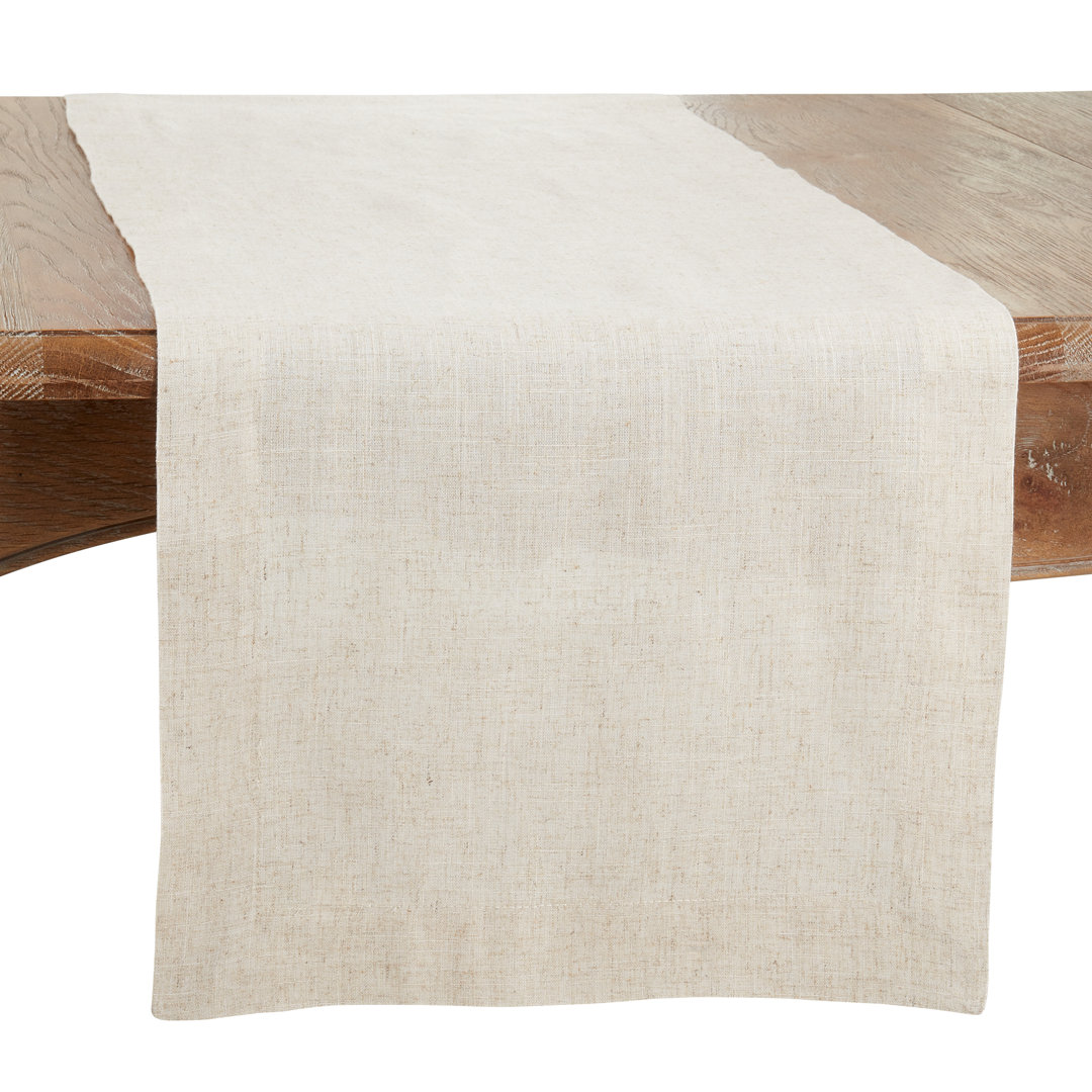 Runner_Hemstitched Design Plain Table Runner Saro