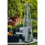 Chauffe-terrasse à tube de quartz en acier inoxydable 40000BTU, beauté de la flamme visuelle, options de contrôle variables, roues pour le mouvement