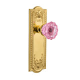 Meadows Plate with Crystal Pink Door Knob
