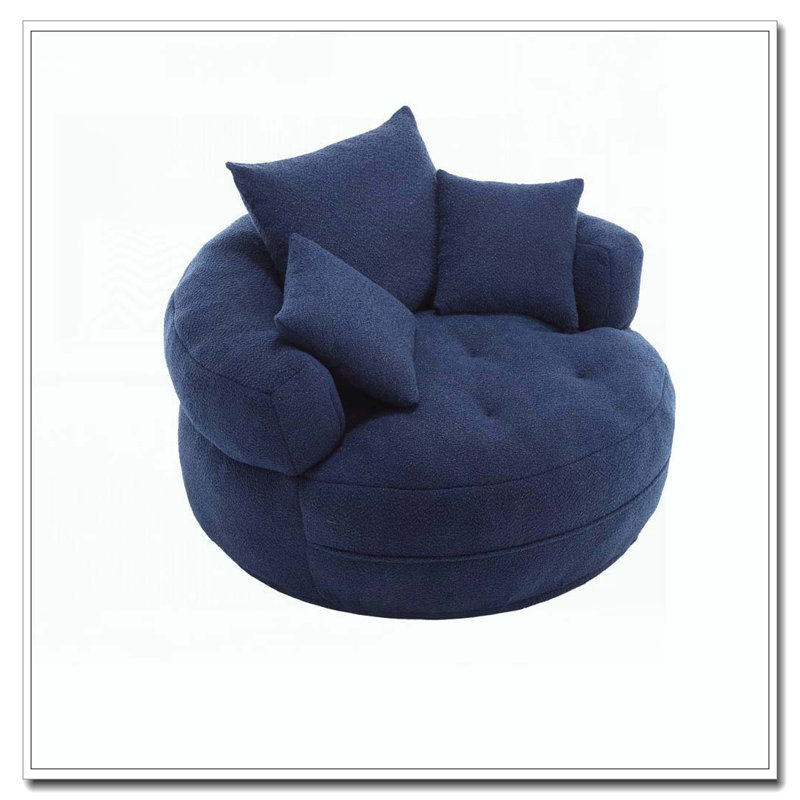 Fauteuil Boucle rembourré, sans assemblage, Marine
