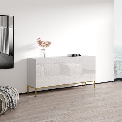 Buffet 63 po Danyielle avec finition ultrabrillante