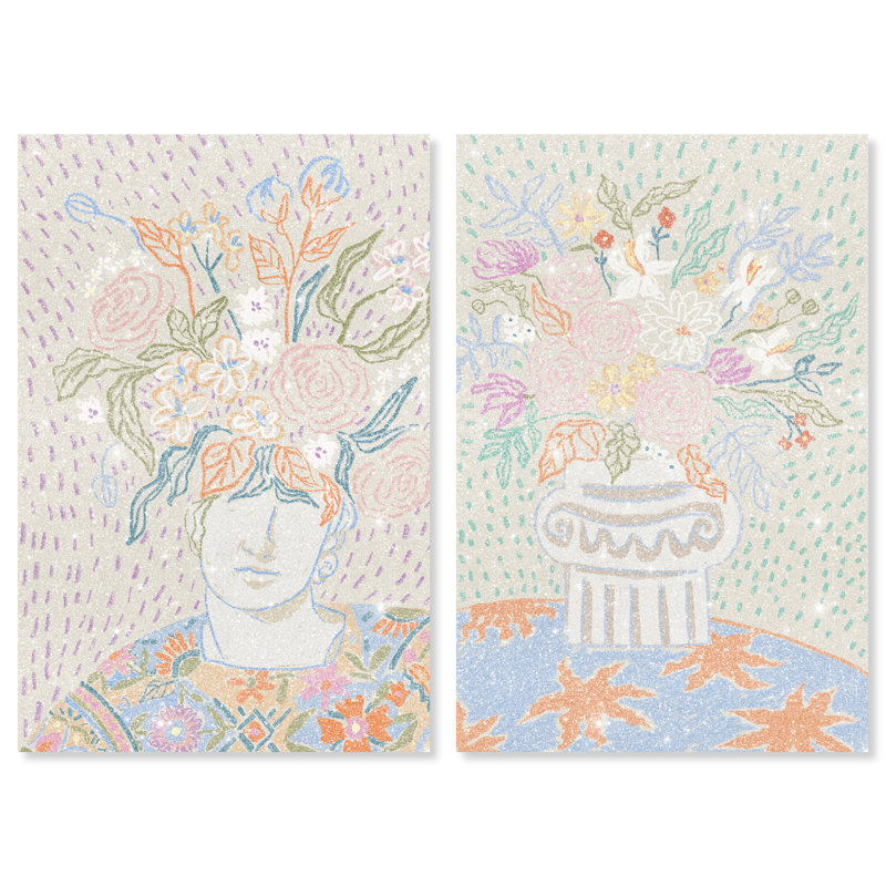Summer Flourish Set Set by Oliver Gal, 30"H x 20"W, Gallery Wrapped
