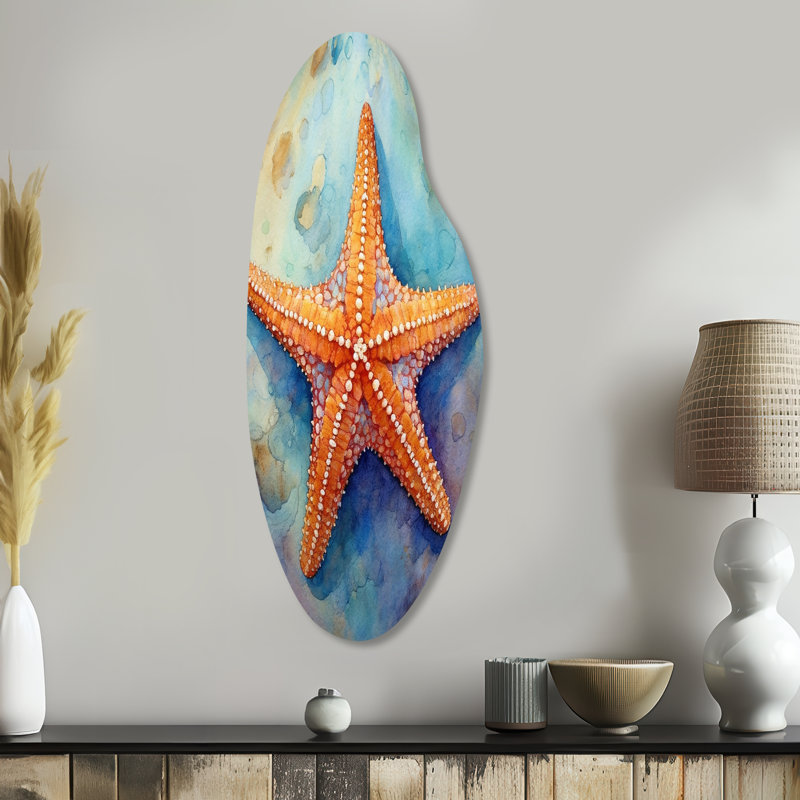Robicheaux - Étoile de mer incurvée, art mural asymétrique en métal, H 38 po x l 15 po