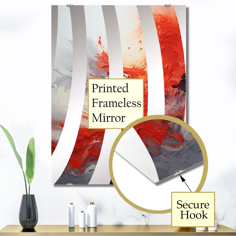 Miroir mural Chaos Unleashed II - Collages abstraits décoratifs MIR131657, 40 po x 30 po