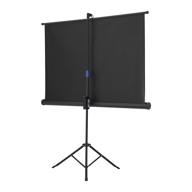 Tripod Projector Screen with Stand 60 Inch 160° Wide Angle 4K HD 16:9 Screen