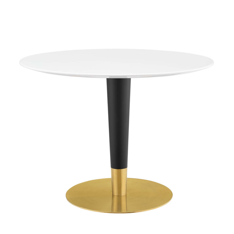 Table de salle à manger Zinque, l 39,5 po x L 39,5 po, 29.5", Blanc