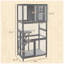 Maison pour chat d'extérieur en bois PioHut de 74 po avec cage d'extérieur pour chat avec capacité de poids élevée-972727558