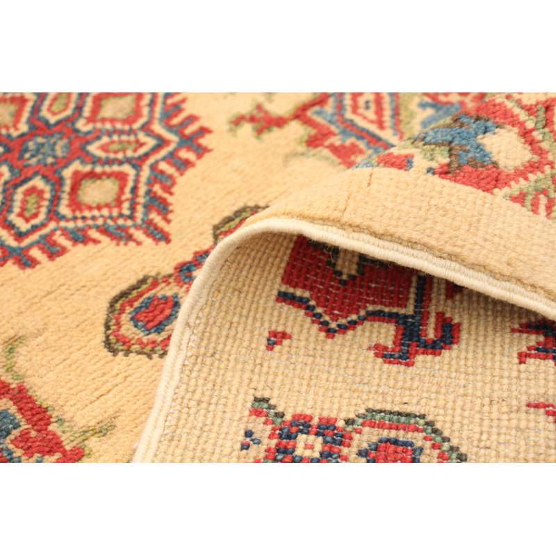 Tapis décoratif en laine de conception unique 6 pi 8 po x 9 pi 9 po Devn noué à la main New Age