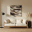 Abstrait paysage 81, art mural gris en métal-784396020