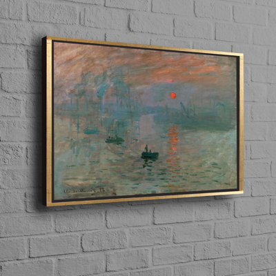 Personalized Claude Monet Sunset 3D Canvas Artwork - Ideal Modern Art Gift For Baby