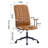 Antique High-Back Executive Office Chair with Adjustable Height & 360-Degree Swivel,PU Leather Upholstery,Armrests & Five-Star Base-1425932037