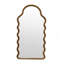 Miroir arqué en bois avec cadre unique