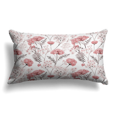 Cherry Blossom Charm  Rectangular Throw Pillow