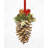 Christmas Pine Cone Rustic King Duvet Cover - White Back