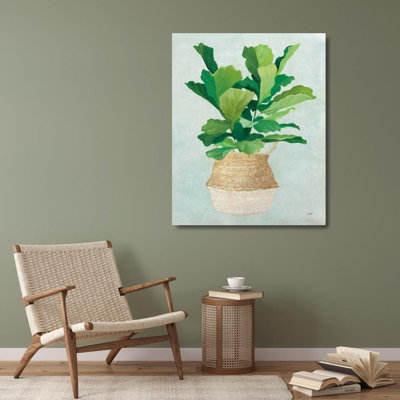 «Bay Palm Home», art sur toile tendue de la galerie Julia Purinton, titre: Palmier tissé II