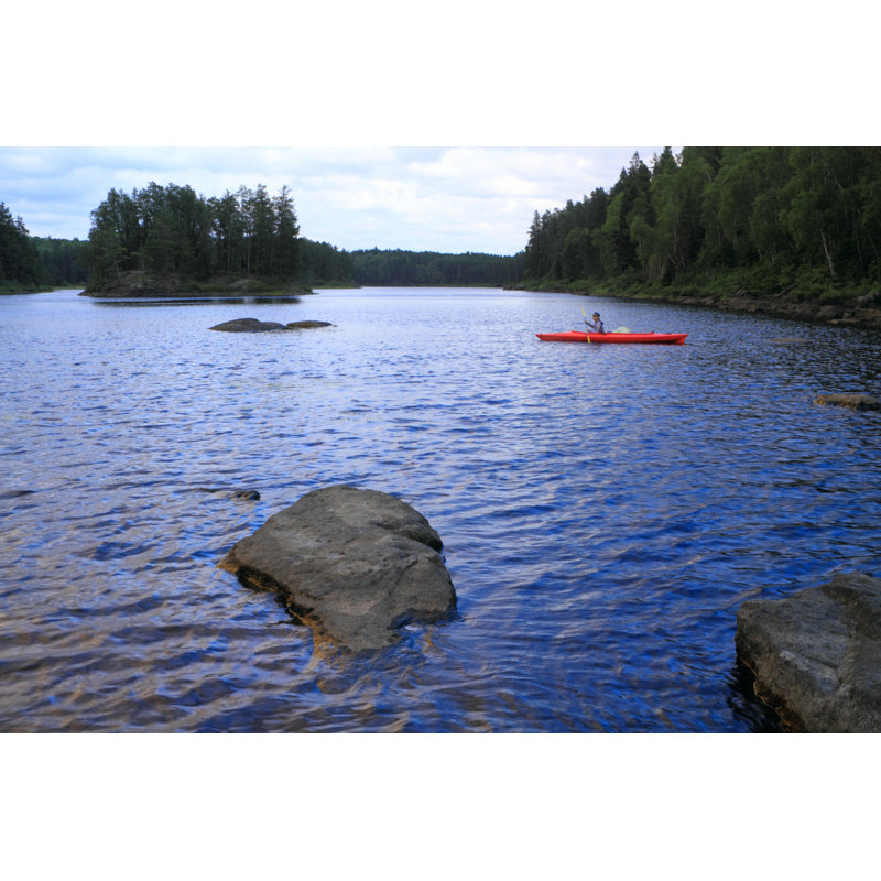 Falcone Girl Canoeing - Wrapped Canvas Print, 81cm H x 122cm W x 3.8cm D