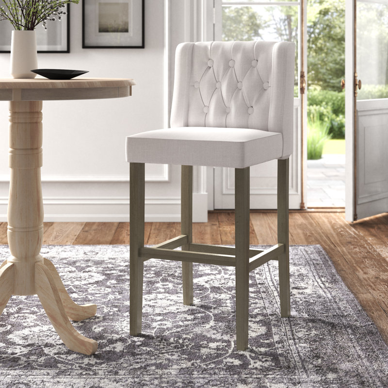 Tabouret de bar et de comptoir Reia, Tabouret de bar (assise de 30,25 po de hauteur), Naturel, Beige