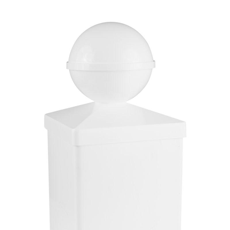 Classy Caps White Vinyl Post Cap for Posts, 5.5" H x 4.25" W x 4.25" D