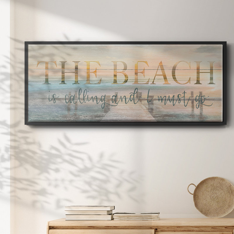 The Beach is- Toile encadrée, H 24 po x l 60 po