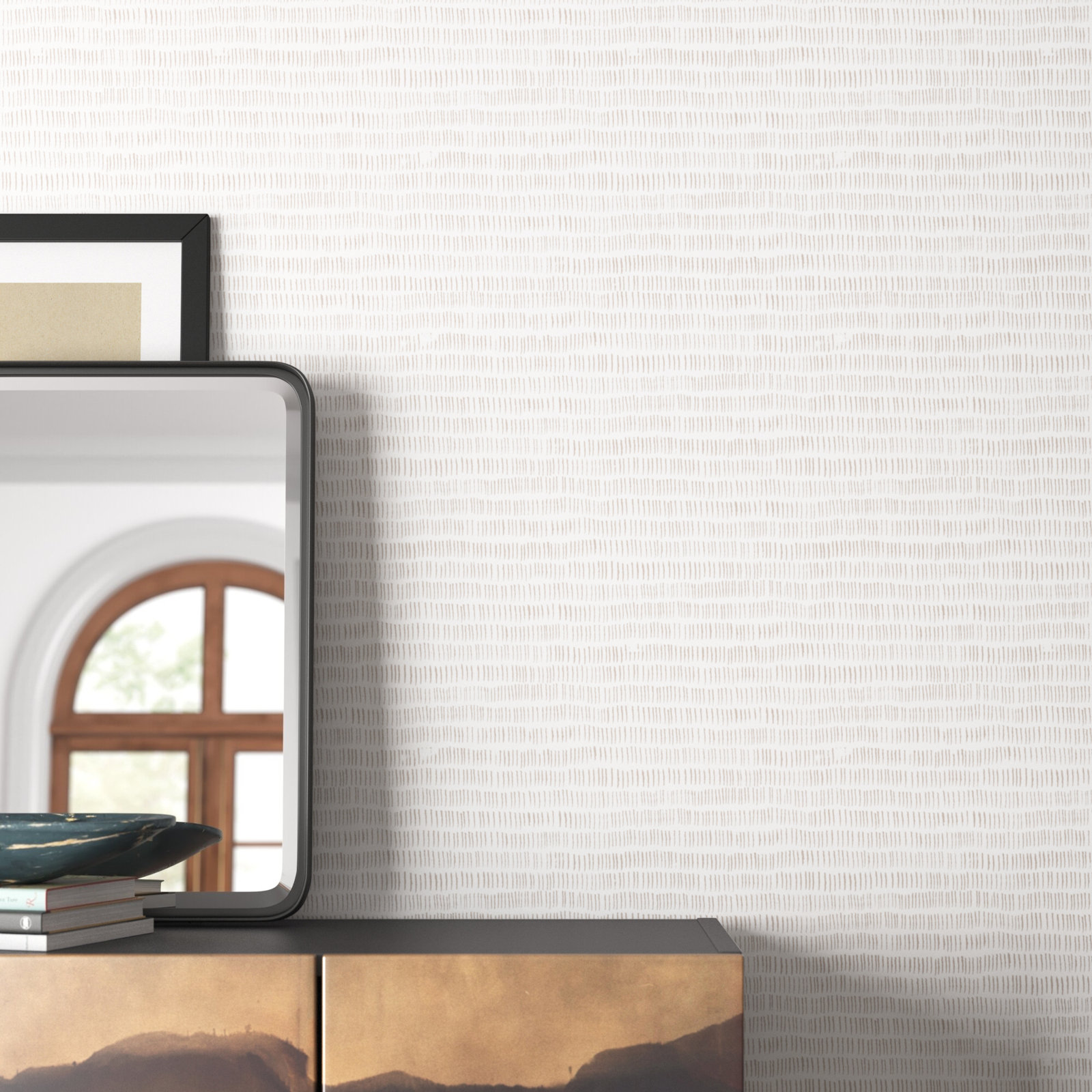Baylor Modern Striped Wallpaper, Blush 